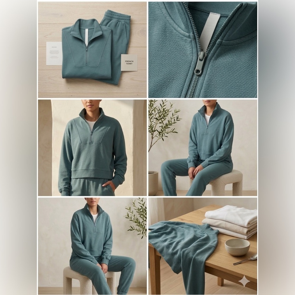 Kariella French Terry Half Zip Sweatshirt Women’s , size Large